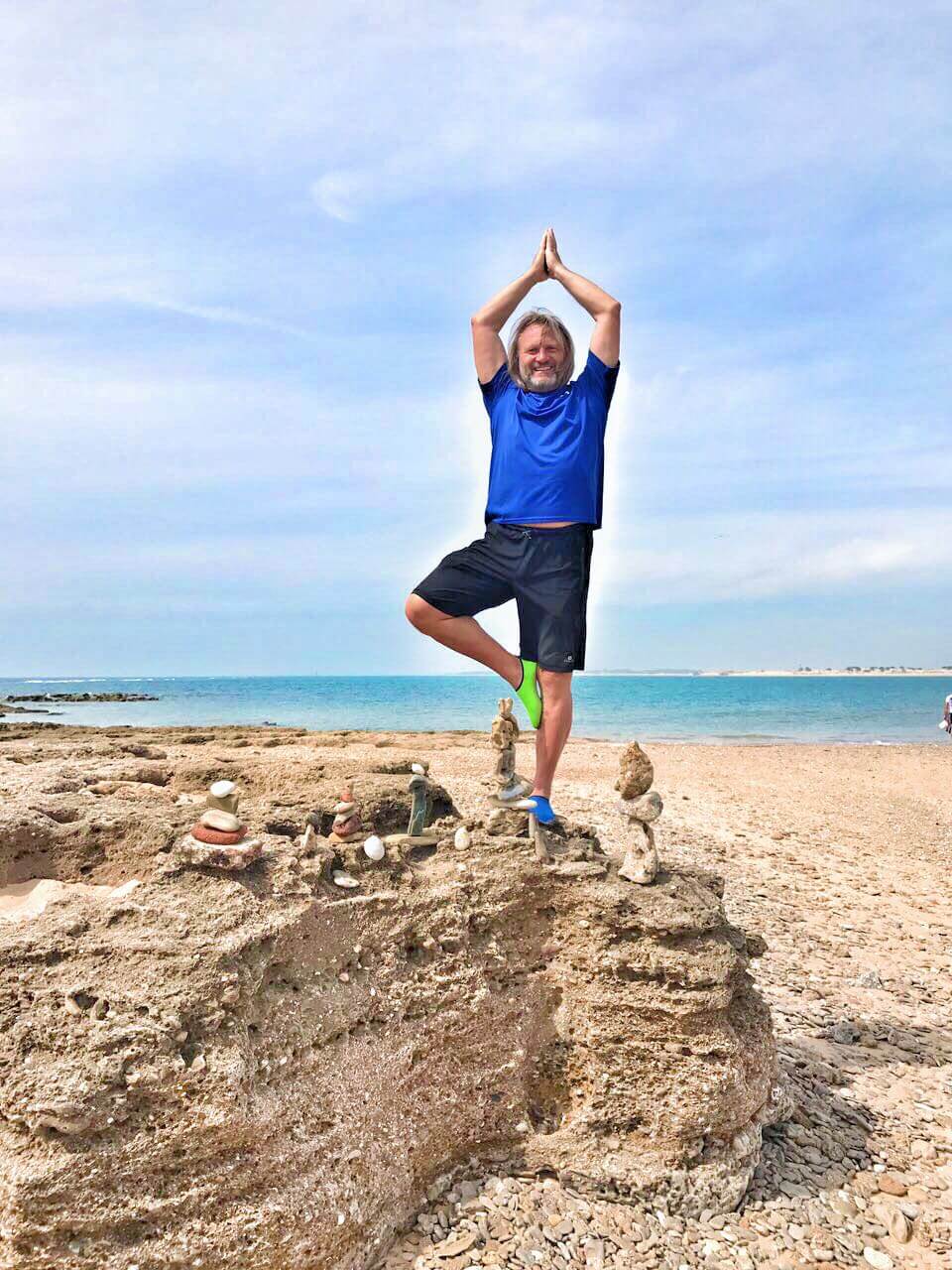 mihai tofan training at the beach